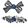 Classy Luxury Diamond Fashionable Lady Hair Clips With Crystal Royal Blue F