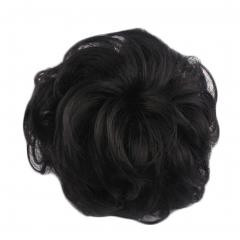 Women's Hair Bun Extension Hair Donut Chignon Hair Piece Wig, Black